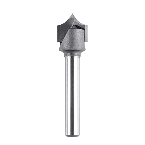 SpeTool 1/4" Shank Point Cutting Roundover Router Bit with 1/2" Cutting Diameter 1/4" Radius, Carbide 2 Flute Tipped Round Over Beading Bits for CNC Router Woodworking Carving Tool - Image 1
