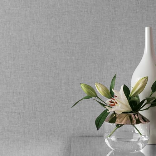 Arthouse Mid Grey Linen Textures Wallpaper 676007 - Image 2