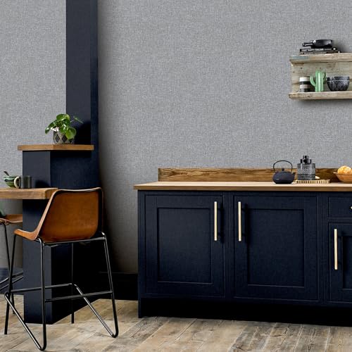 Arthouse Mid Grey Linen Textures Wallpaper 676007 - Image 4