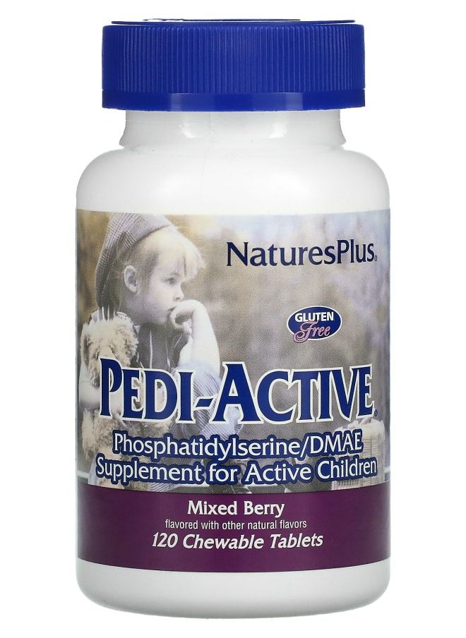 NaturesPlus Pedi-Active Supplement for Active Children Mixed Berry 120 Chewable Tablets 