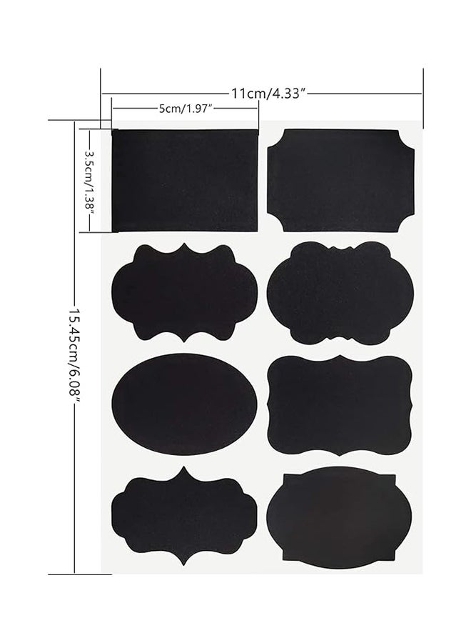 96 Premium Chalkboard Labels Bulk - Free Erasable Spice Labels - Dishwasher Safe Chalk Board Mason Jar Labels - Removable Waterproof Blackboard Sticker Label for Jars Glass Bottle Kids (Black)  - Image 2