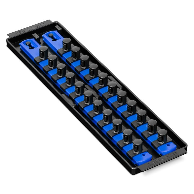 Ernst Manufacturing Socket Boss, Premium 2-Rail 1/2-Inch-Drive Socket Organizer, 13-Inch, Blue (8497) - Made in the USA - Image 5