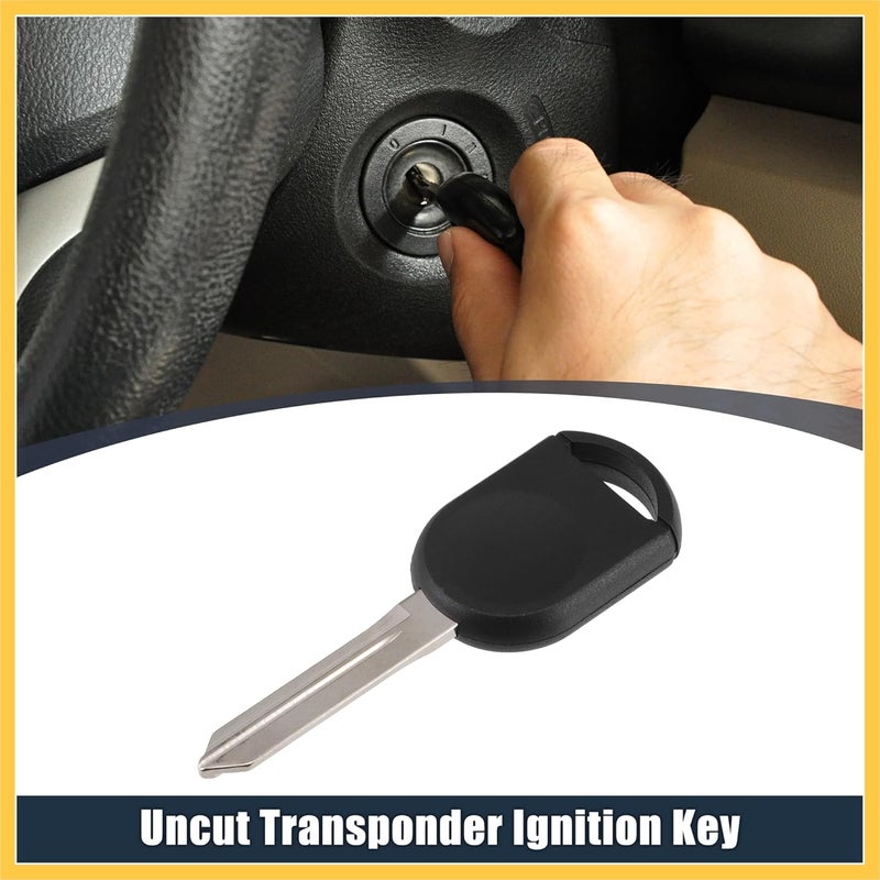 REPAIROCK Replacement Uncut Transponder Chip Key Chipped Ignition Key Fob for Ford F-150 F-250 F-350 F-450 F-550 Edge Escape Explorer Focus with 63 Chip Auto Replacement Parts - Image 2