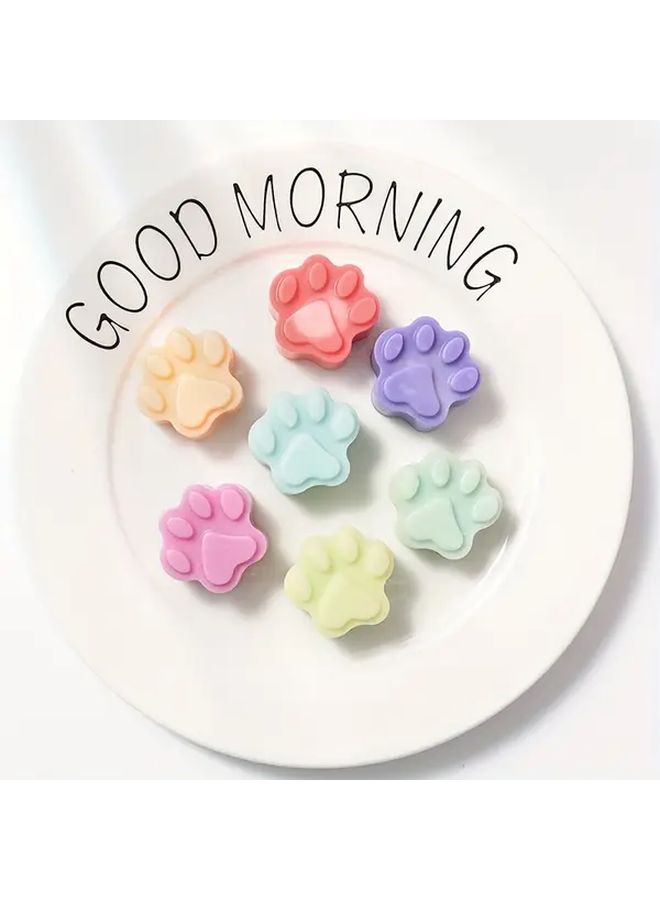 Light Blue 10 Cavity Cat Paw Silicone Mold For Baking Soap Jelly Pudding - Image 4