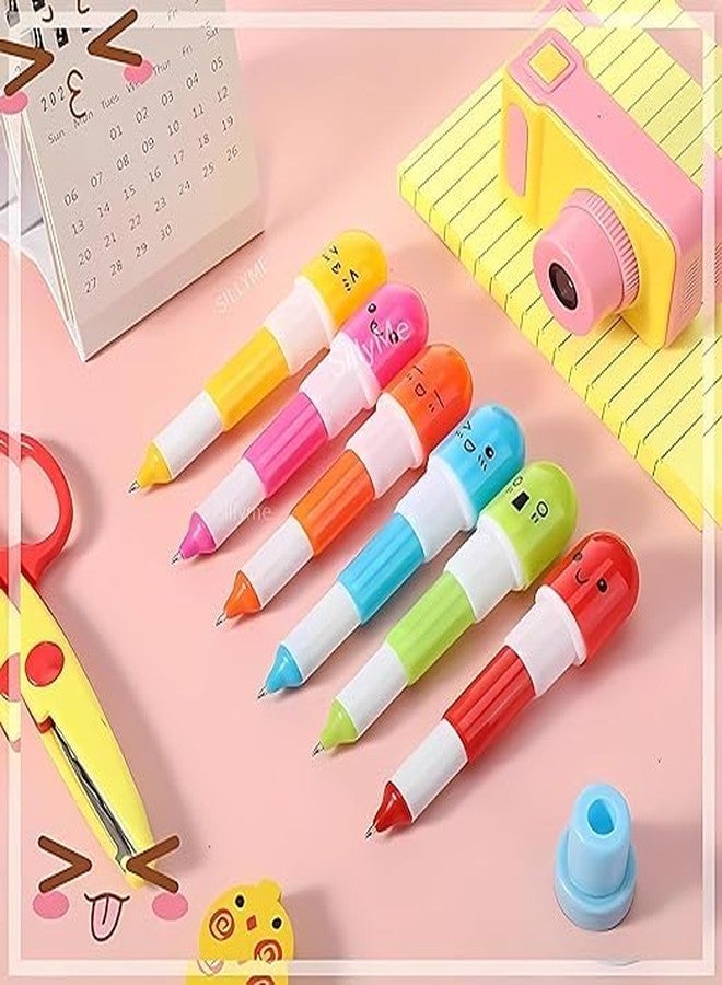 Nirgun Empex 1Pcs Mini Retractable All Face Pill Ball Point Pen Capsule Ballpen For Kids, Cute Design Capsule Shape Ball Pen For School Kids/Students (Pack of 1) - Image 1