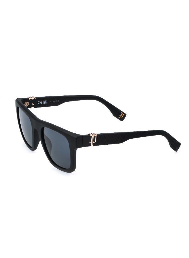 Police Square Full-Rim Sunglasses BEYOND LITE 7 SPLQ79M Matt Black Frame, smoke Lenses - Image 2