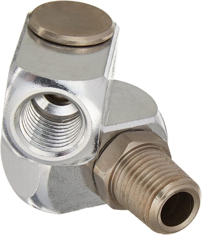 Dynabrade Swivel Connector, 1/4"-18 (M) NPT x (F) NPT, Silver - Image 2