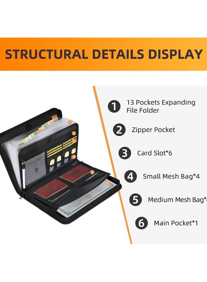 general Waterproof and fireproof file bag, foldable organ file bag, large-capacity file storage bag - Image 3