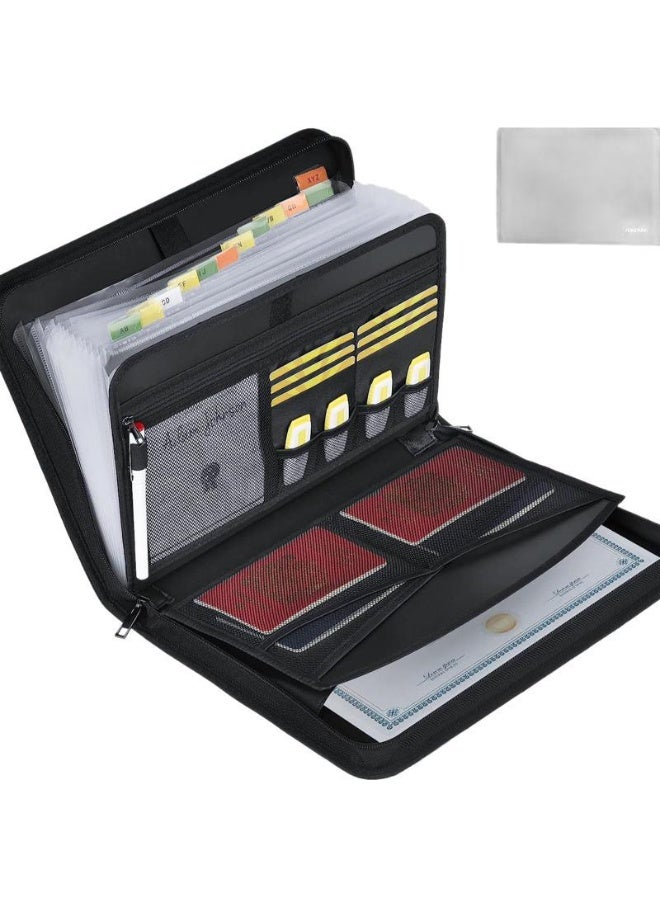 general Waterproof and fireproof file bag, foldable organ file bag, large-capacity file storage bag - Image 1