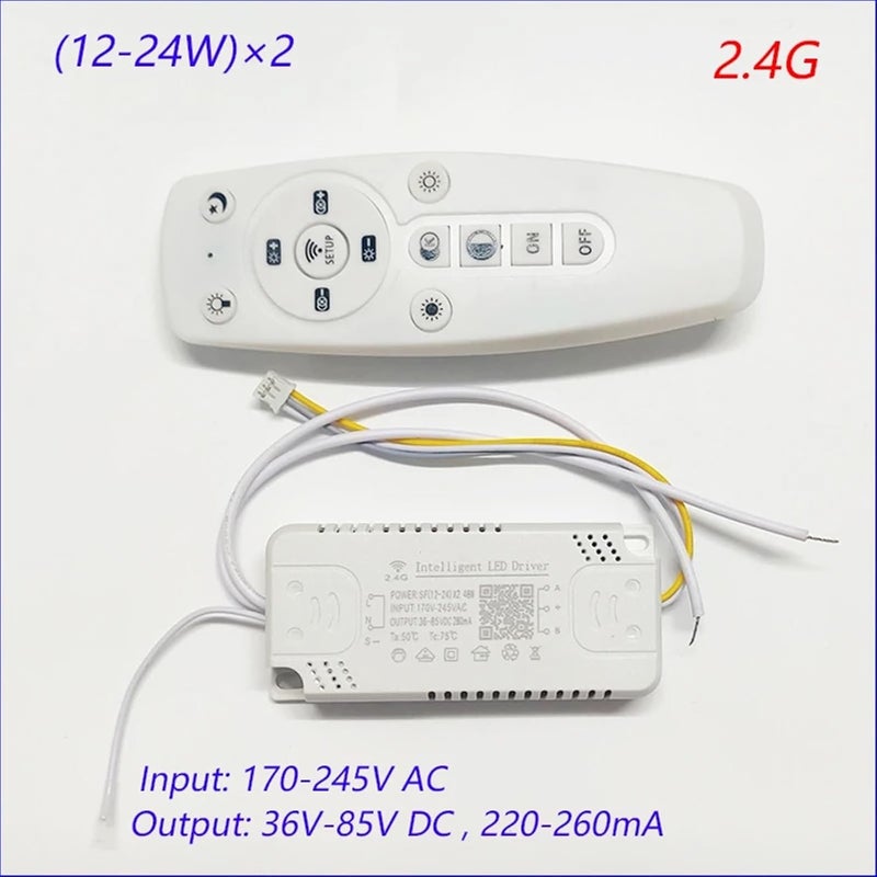 سائق LED ذكي للتحكم عن بعد عبر التطبيق بتردد 2.4 جيجاهرتز (12-24 واط) ×2 (40-60 واط) ×2 للثريا القابلة للتعتيم وتغيير اللون ((60-80 واط)-2) - Image 5