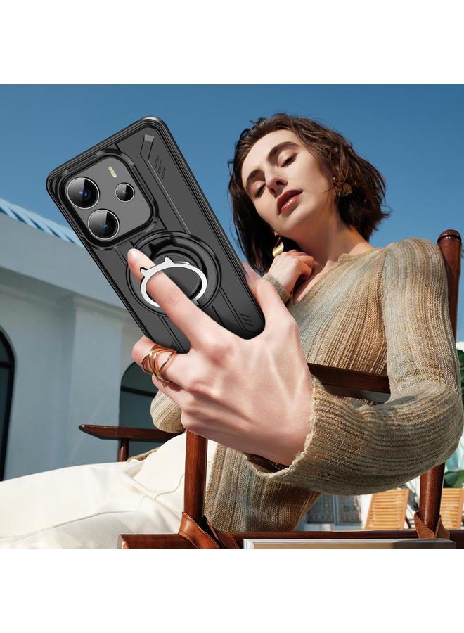 S-TOP Case For Redmi Note 14 Pro 5G Rotating Ring Holder Magnetic MagSafe Phone Case - Image 5