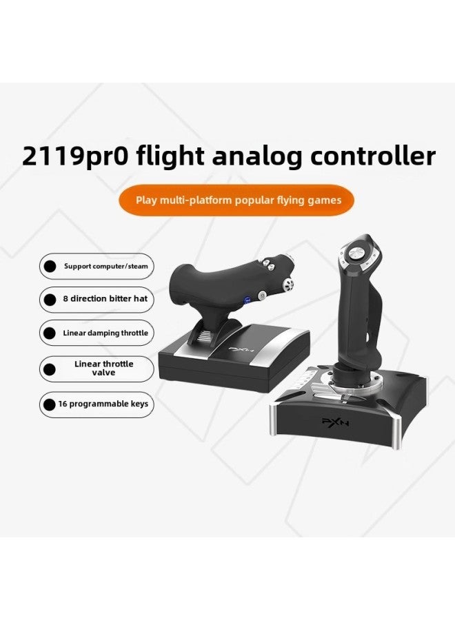 Lestat PXN-2119PRO مقبض وحدة تحكم الطيران المحاكاة يدعم Windows 10/PC/P4/xbox-لون المنتج: PXN-2119 PRO - Image 2