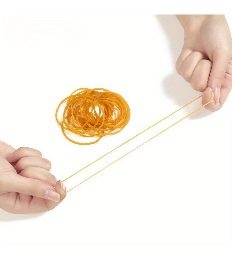 Yellow Strong Elastic Hair Ties 100pcs Multipurpose Bands For Office School Home - Image 4