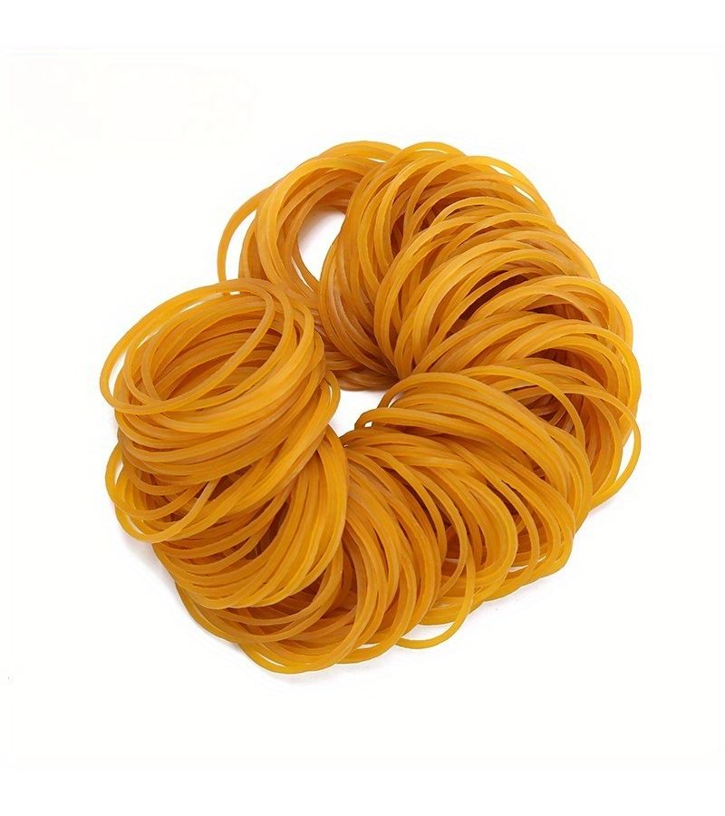 Yellow Strong Elastic Hair Ties 100pcs Multipurpose Bands For Office School Home - Image 1