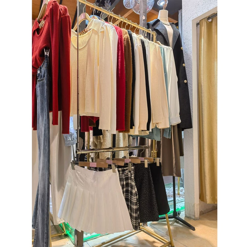 HDbonemu Closet Hanging Rod, Adjustable Width and Height Space-Saving Clothes Hanging Bar, 1 Pack Chrome - Image 5