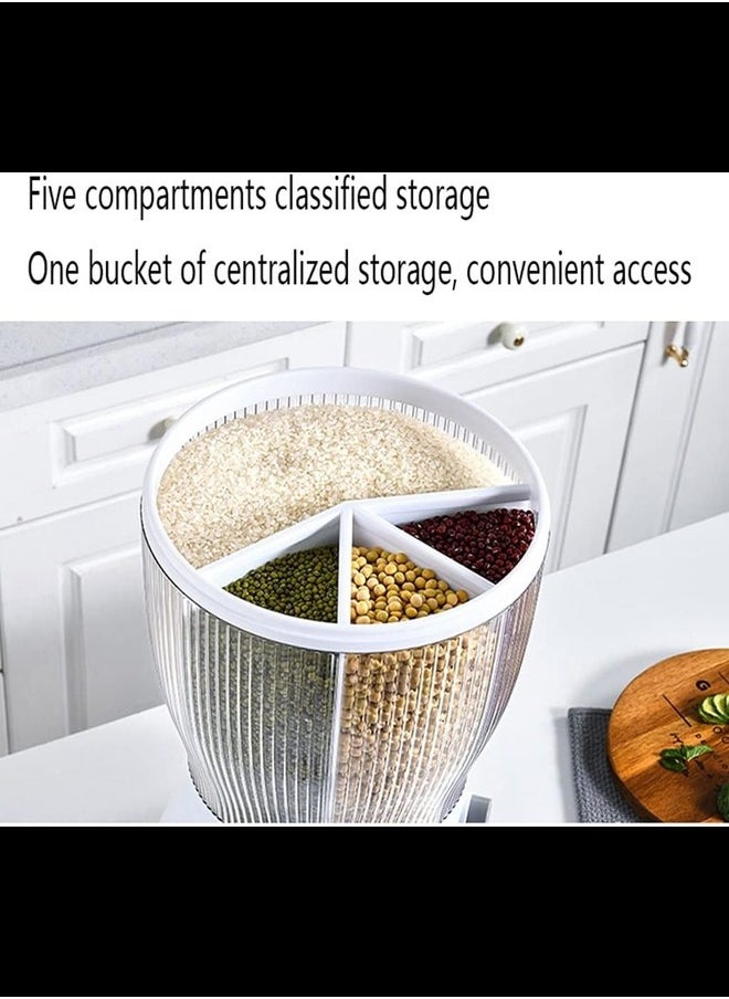 Generic - Cereal Dispenser Canisters Set 6-Grid Rotating Storage Container/Dispenser Sealed Container Storage/for Kitchen and Home Suitable for Cereals, Snacks and Sugar (Color : Green) - Image 1