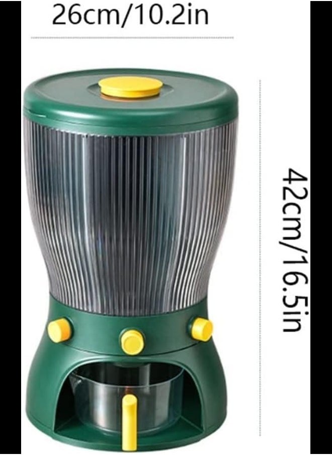 Generic - Cereal Dispenser Canisters Set 6-Grid Rotating Storage Container/Dispenser Sealed Container Storage/for Kitchen and Home Suitable for Cereals, Snacks and Sugar (Color : Green) - Image 1