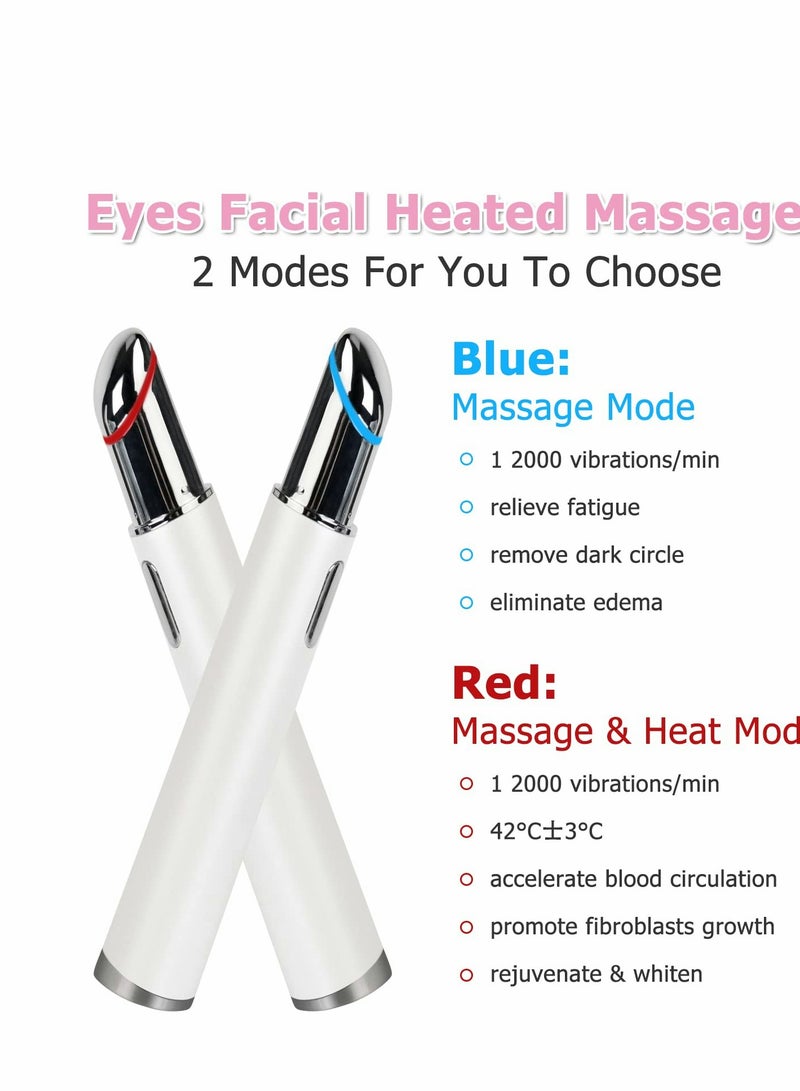 Excefore Anti Aging Sonic Eye Massage 42℃ Heated Eye Massager, 2 LED Light Therapy Eye Facial Massage with High Frequency Vibration To Relieve Eye Fatigue, Remove Dark Circles And Puffiness - Image 4