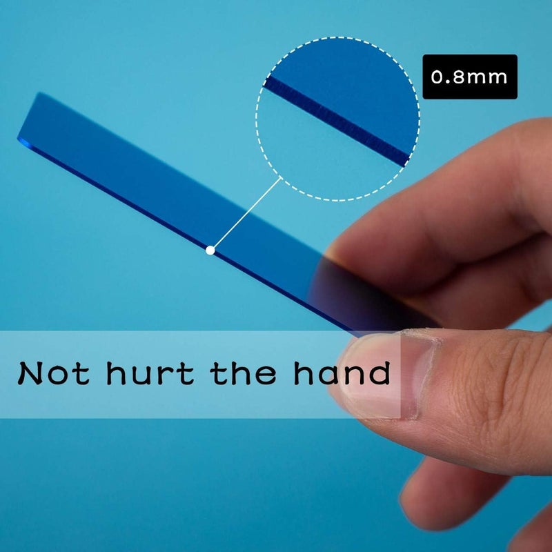 OESDLTD Thick Blue Aluminum Metal Business Cards Anodized Aluminum 86 X 54 X 0.8mm 15 pcs Include Protector Sleeves(Frosted) - Image 3