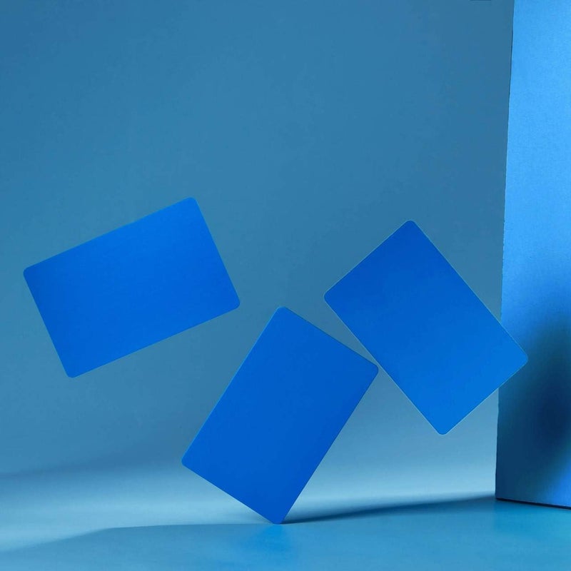 OESDLTD Thick Blue Aluminum Metal Business Cards Anodized Aluminum 86 X 54 X 0.8mm 15 pcs Include Protector Sleeves(Frosted) - Image 4