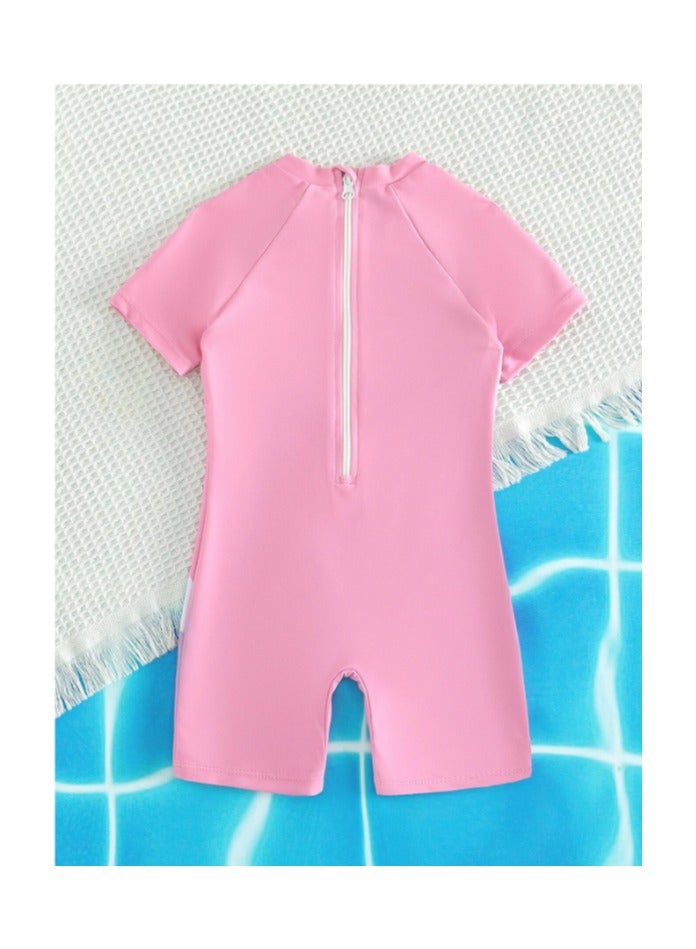 بونكا ملابس سباحة قطعة واحدة طباعة وحيد القرن متباين اكمام  للبنات الصغار - Image 2