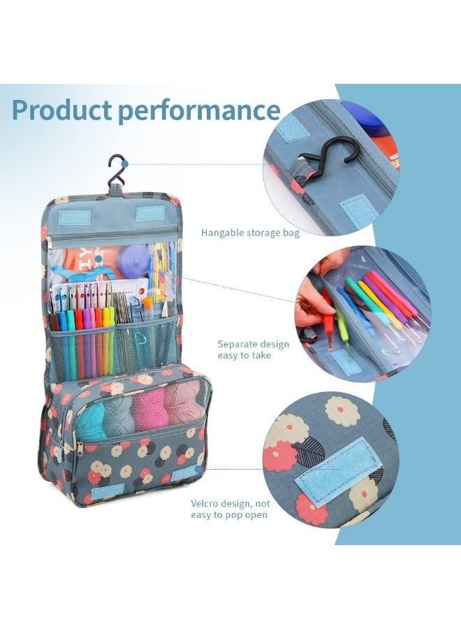 Relex Crochet Kit for Beginners Complete 130 Pieces Starters Knitting Kit with Crochet Yarn, Ergonomic Crochet Hooks and Crochet Accessories in Hangable Storage Bag - Image 2