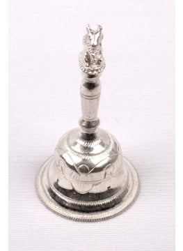 Annapurna Krishna Jewellers Annapurna Krishna Jewellers AKJ Sterling Silver Nandi Big Bull Sound Chime Pooja Bell Silver 6 cm 31 g  - Image 2