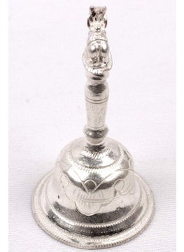 Annapurna Krishna Jewellers Annapurna Krishna Jewellers AKJ Sterling Silver Nandi Big Bull Sound Chime Pooja Bell Silver 6 cm 31 g  - Image 3