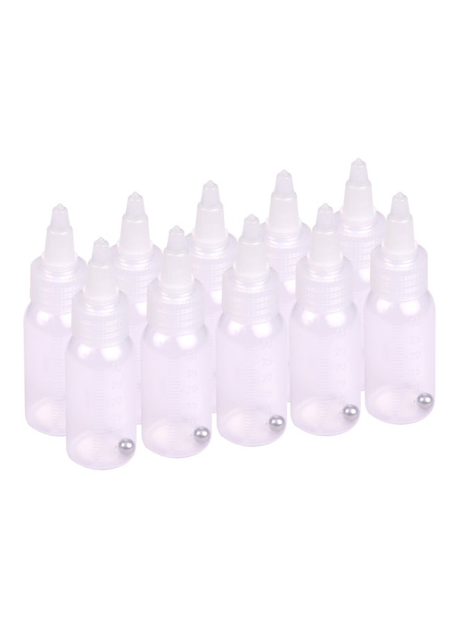 NIBEMINENT 10-Pieces Airbrush Paint Storage Bottle Transparent - Image 1