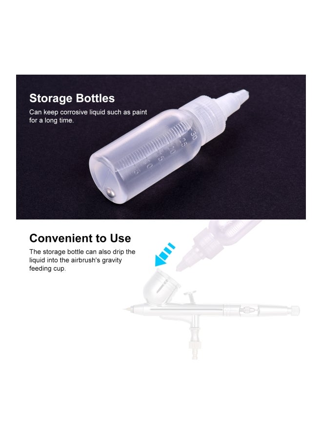 NIBEMINENT 10-Pieces Airbrush Paint Storage Bottle Transparent - Image 3