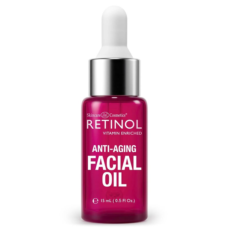 Retinol AntiAging Facial Oil  Instantly Adds A Glow To Your Face For A Younger Look  Radiance Booster With Nine Essential Oils Restores Hydration  Nourishment To Your Skin Night  Day