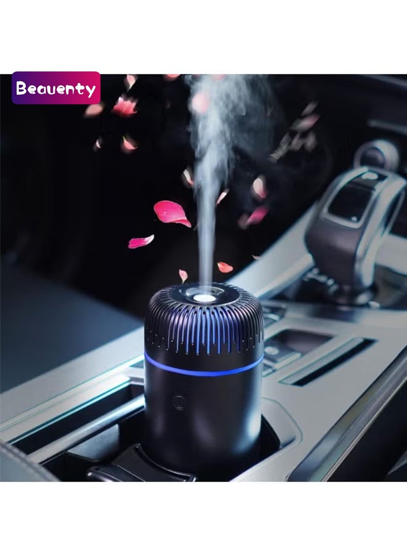 Beauenty Car Diffuser USB Mini Humidifier Ultrasonic Essential Oil Diffuser Cool Mist Air Refresher for Car Office Bedroom Home (Black) - Image 1