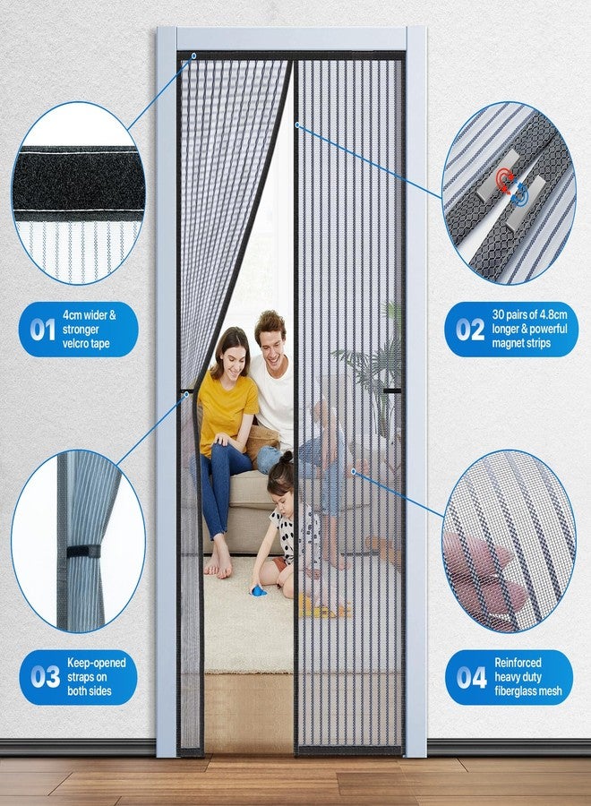 Loviga Heavy Duty Magnetic Screen Door for Door Size 36 Inch X 82 Inch, LOVIGA 2024 Reinforced Door Mesh Screen, Easy Assemble, Quick 100% Sealing, Kids/Pets Friendly, Fine Mesh Keep Bugs Out - Image 3