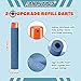AMOSTING 100PCS Refill Bullets Ammo Pack Compatible with Nerf Guns for Nerf NStrike Elite 20 Series Compatible with All Elite Blasters Toy Guns Bluewith Storage Bag - Image 2