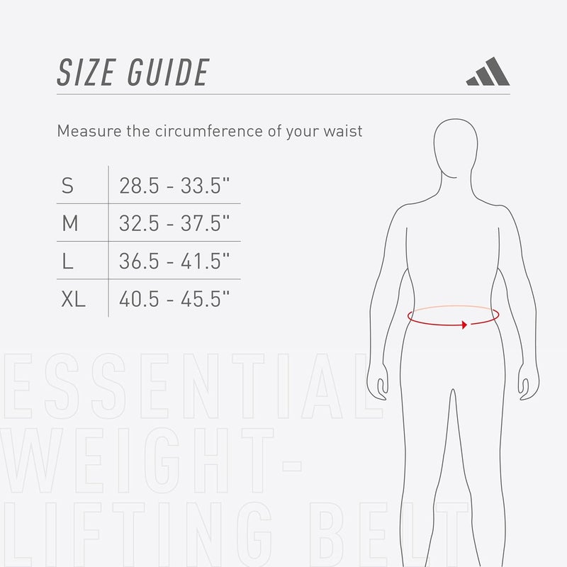 Adidas Essential Weightlifting Belt Unisex Adjustable Core Support for Gym & Strength Training - Image 5