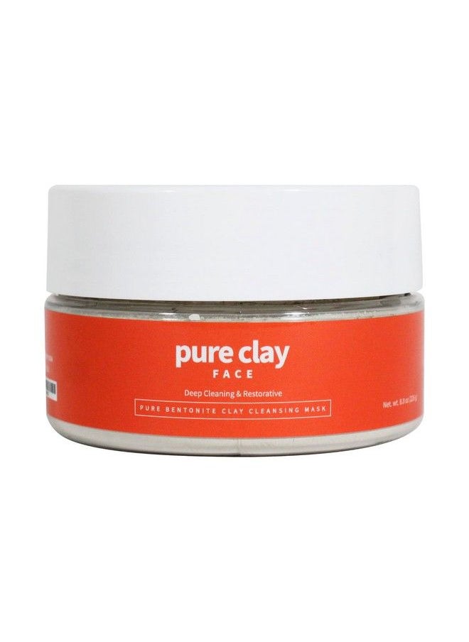 Pure Clay - Deep Mined Calcium Bentonite Clay Powder Detox Face Mask Deep Pore Cleansing And Detoxifying Food Grade Organic For Facial Health Oily Dry Acne Prone Sensitive Skin Types 8 Oz - Image 1