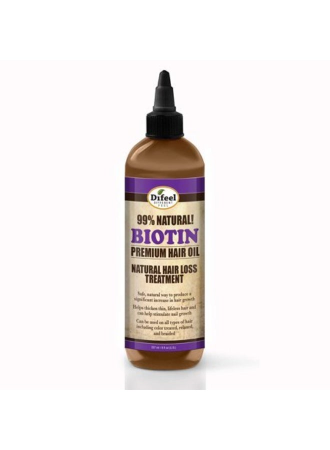 Difeel different feel 99% Natural  Biotin Premium Hair Oil Natural Hair Loss Treatment 237ml 8 fl oz