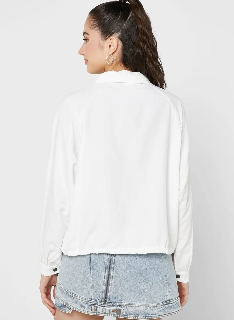 Ginger Cropped Jacket With Drawstring Waist