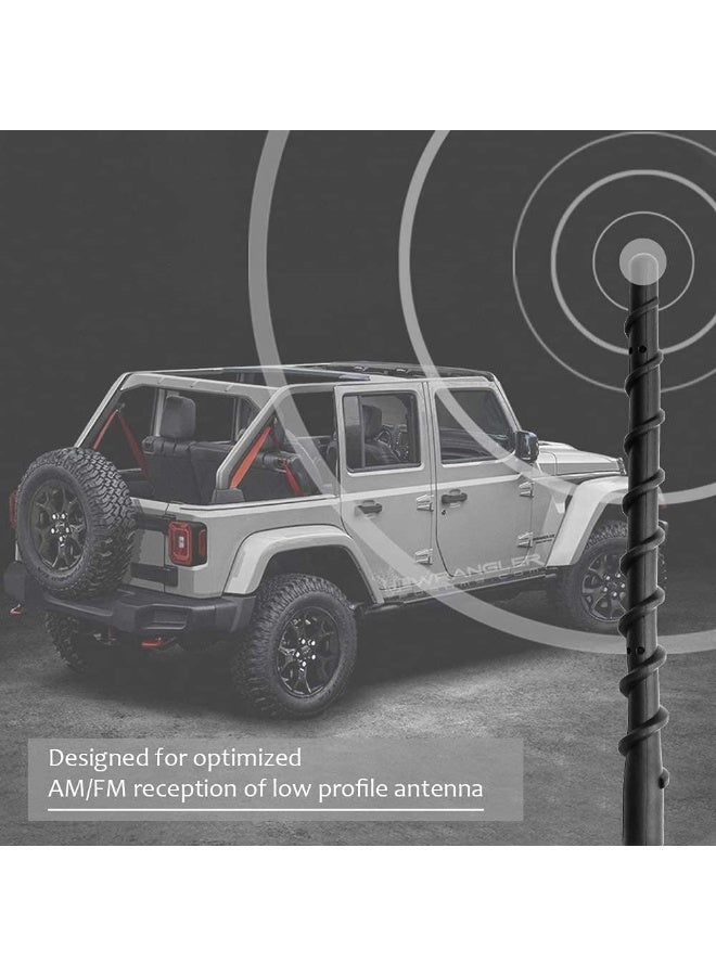 Short Antenna for 2007-2024 Jeep Wrangler Gladiator JK JL JT JKU JLU Sahara Rubicon Sport 4xe Willys Mojave, 7 Inch Jeep Replacement Antenna Jeep Wrangler Gladiator Accessories - Image 3
