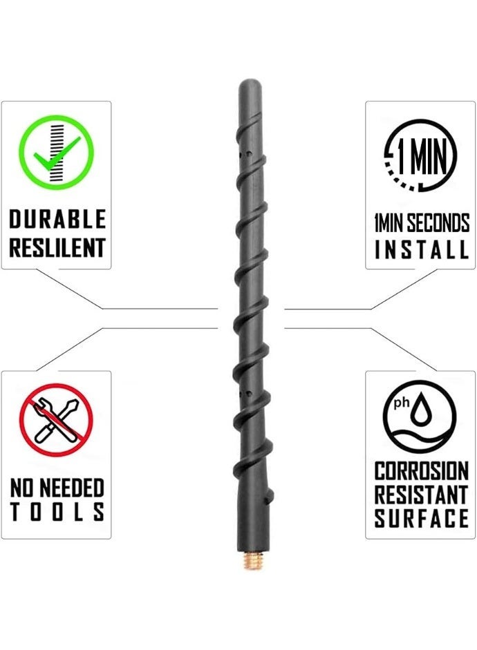 Short Antenna for 2007-2024 Jeep Wrangler Gladiator JK JL JT JKU JLU Sahara Rubicon Sport 4xe Willys Mojave, 7 Inch Jeep Replacement Antenna Jeep Wrangler Gladiator Accessories - Image 4