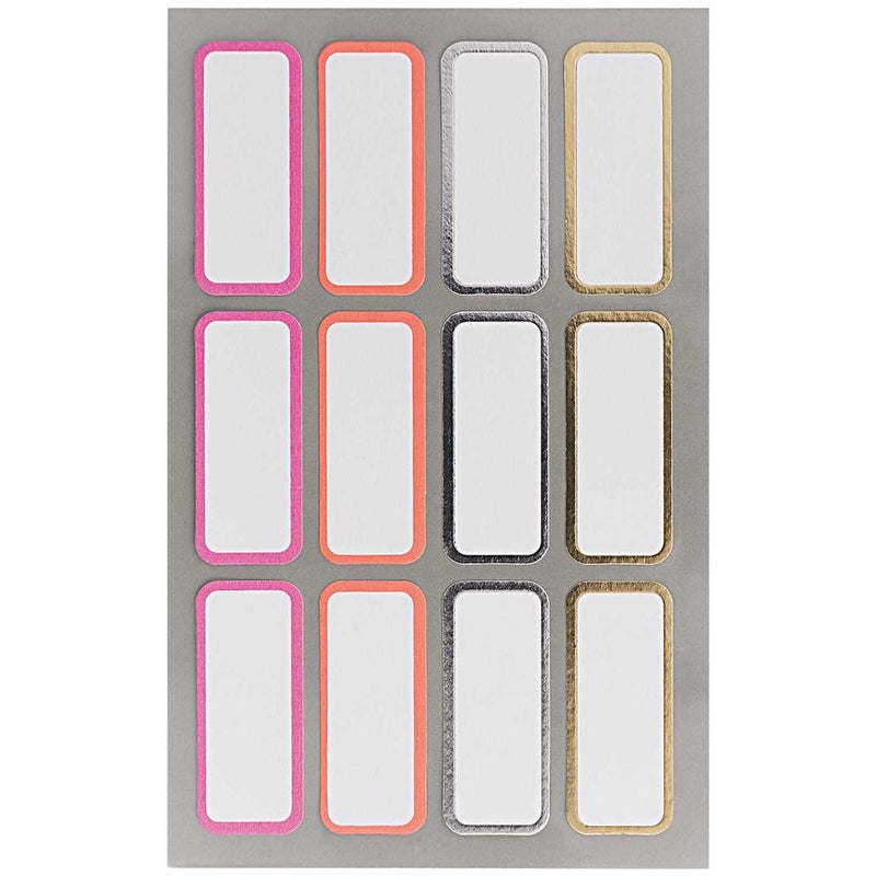RICO DESIGN Sticker Labels - Neon/Gold/Silver