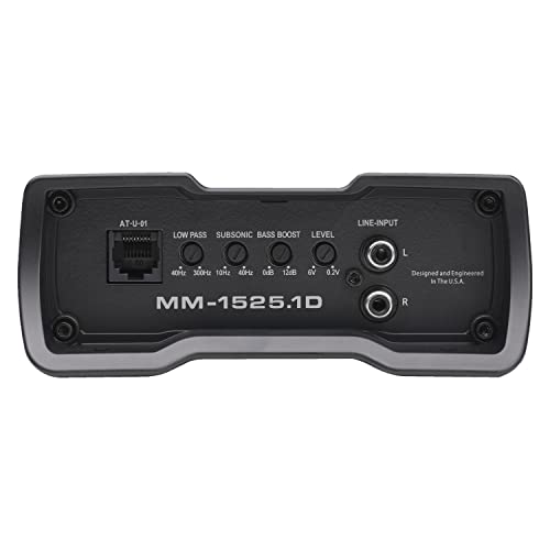 Autotek MM-1525.1D Mean Machine 1500 Watt Amplifier, 1-Ohm Stable Compact Mono Amplifier, Bass Remote Included - Image 4