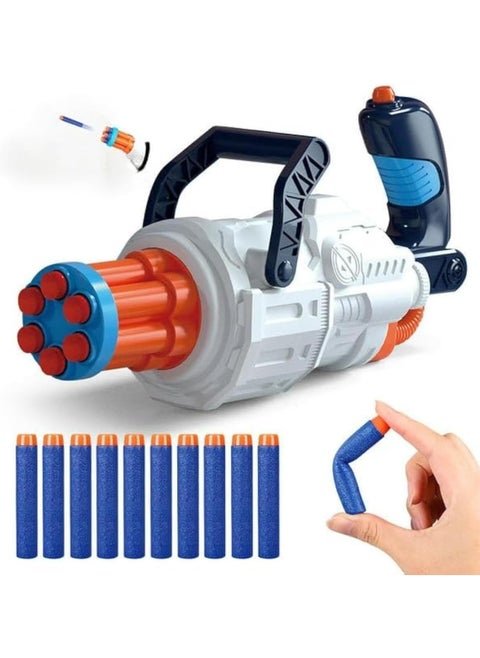 Toy guns for children, safe soft sponge bullets, 10 bullets, wonderful fun shooting games, has a rotating disc to put 6 bullets, fire 6 bullets in a row, includes 10 bullets