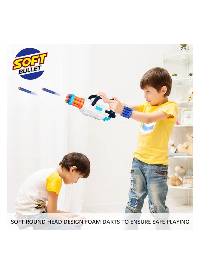 Toy guns for children, safe soft sponge bullets, 10 bullets, wonderful fun shooting games, has a rotating disc to put 6 bullets, fire 6 bullets in a row, includes 10 bullets