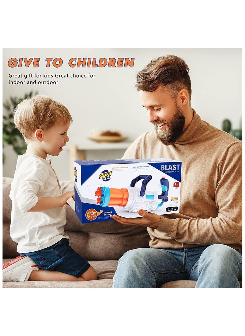 Toy guns for children, safe soft sponge bullets, 10 bullets, wonderful fun shooting games, has a rotating disc to put 6 bullets, fire 6 bullets in a row, includes 10 bullets