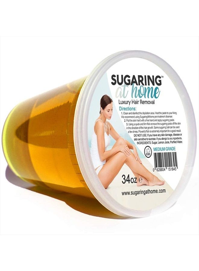Sugaring Hair Removal Paste Medium for Professional Use on Bikini, Brazilian, Arms, Legs, Back 34 oz. - Image 1