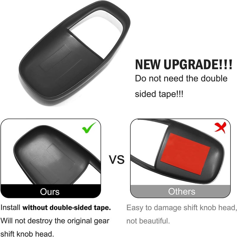 Temp & permanent project compatible Gear Shift Knob Head Cover Trim for Dodge Charger Challenger Accessories 2015-2023 2024 Durango 2016-2024 ABS Interior Shell Insert Decoration Protector Gear Shifter Cover (Matte Blue) General compatible practical design - Image 4