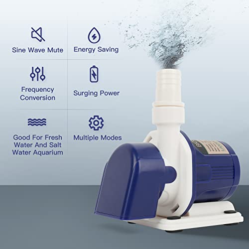 LANDEN BIOSMO 700 DC Sine Wave Water Pump Return Pump 700L/H(185GPH) High Performance Aquarium Cleaning Ultra Quiet Operation 2-9W 3 Modes Control Ideal for 15-37 Gallon Fish Tanks, Ponds, Fountains - Image 3