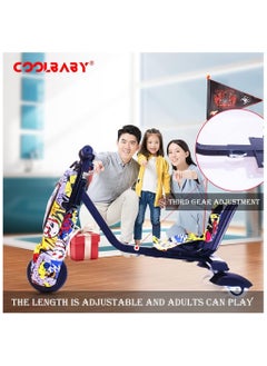 Generic Electric Drifting Scooter 36v With Bluetooth Music And Lights 360 Degree 3 wheel drifting scooter Adjustable Telescopic Length to 100 killogram size large  - Image 3
