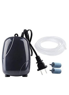Generic Aquarium Air Pump with Dual Outlets for Whisper Quiet Operation Complete with Accessories Including 2 Air Stones and 2 Meters of Silicone Tubing for Optimal Oxygenation  - Image 3